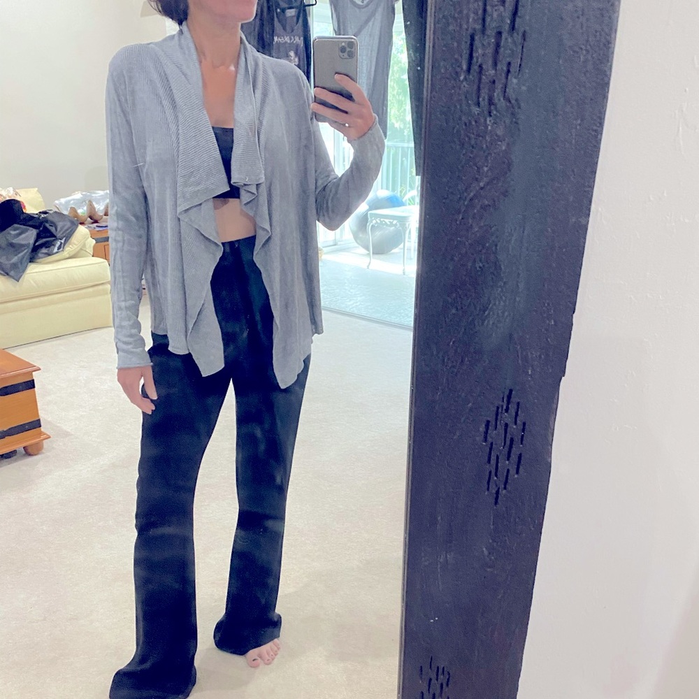 360 Cashmere asymmetric lightweight cardigan